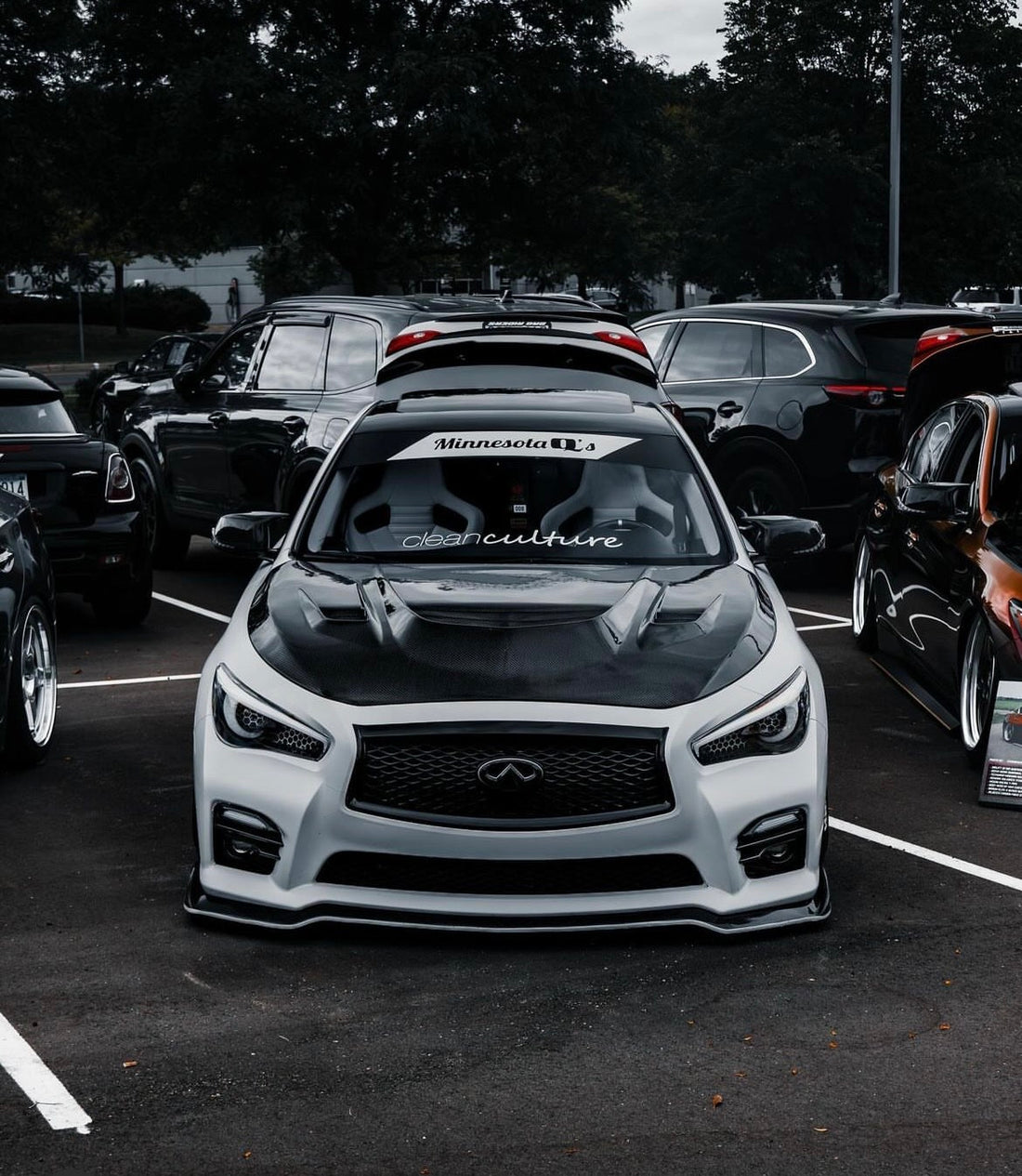 Q50 custom headlights Milly customs